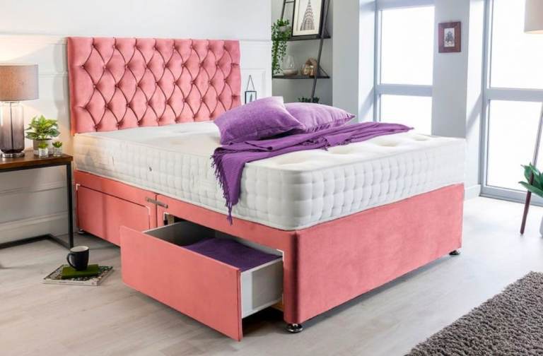 image for Brand New Double Divan Bed with Mattress  Premium Set Strong Base Headboard Included Free Delivery”