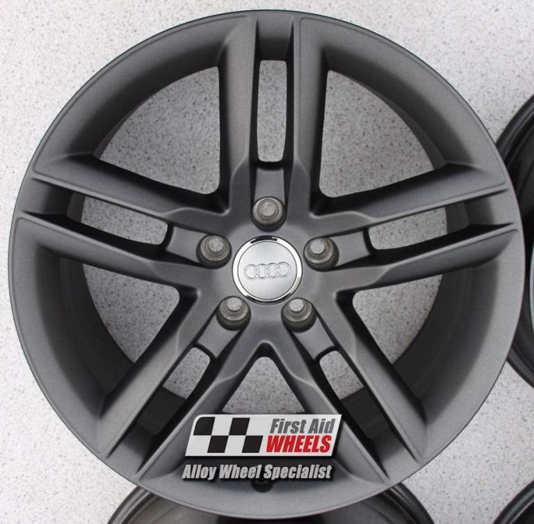 R580AM Swap AUDI A1 4X 17'' GENUINE 5 TWIN SPOKE MATT ANTHRACITE GREY ALLOY WHEELS