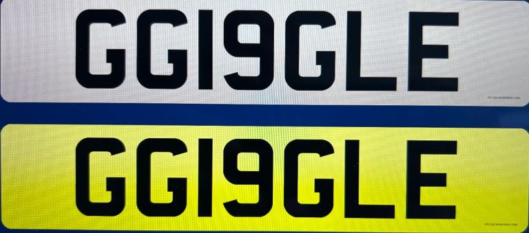 GG19GLE - giggle private number plate 