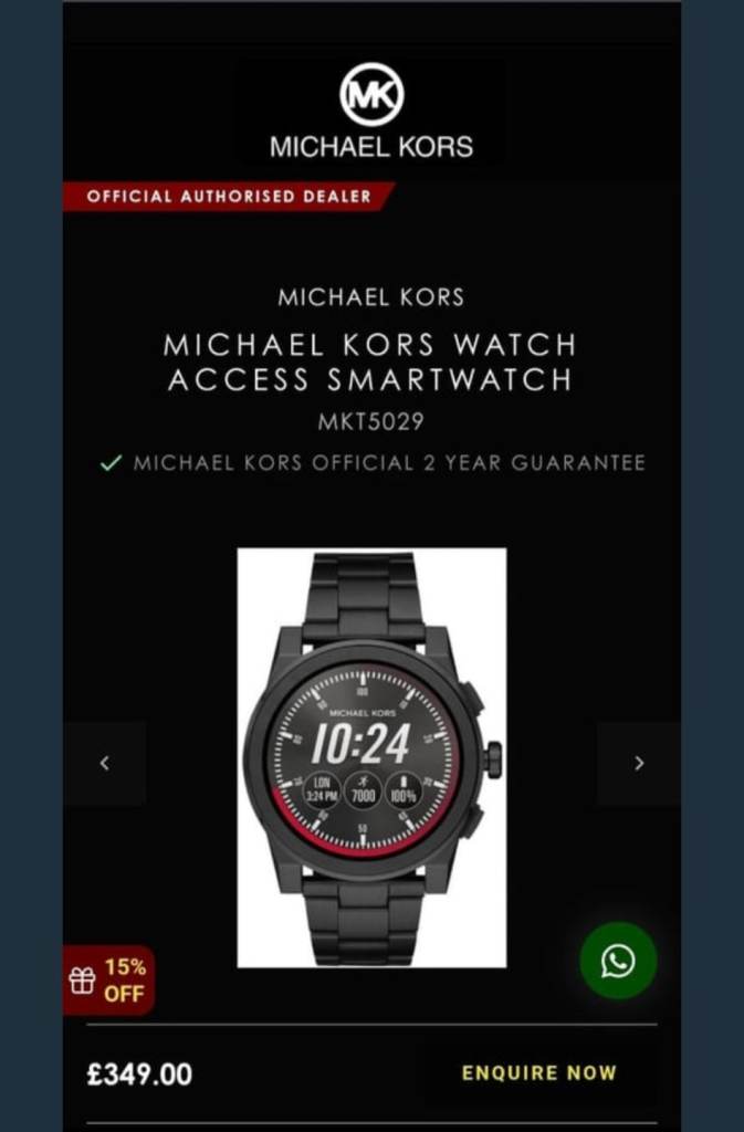 Smart watch Michael Kors Access Grayson MKT5029 Black-Tone