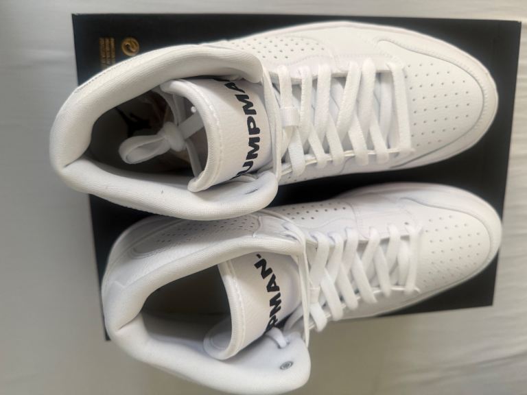 Brand New Jordan White Leather Trainers - UK Size 8