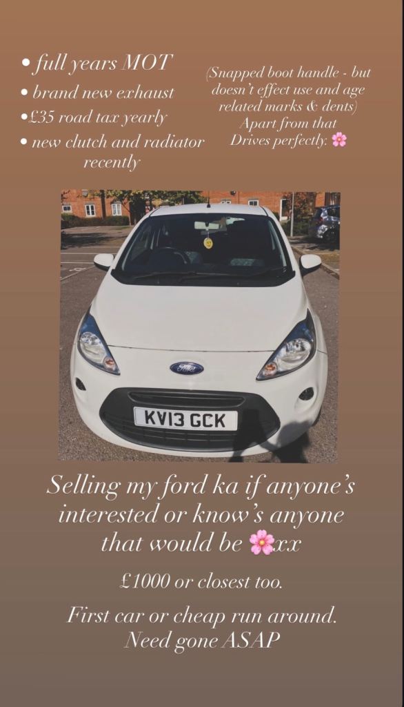 Ford, KA, Hatchback, 2013, Manual, 1242 (cc), 3 doors