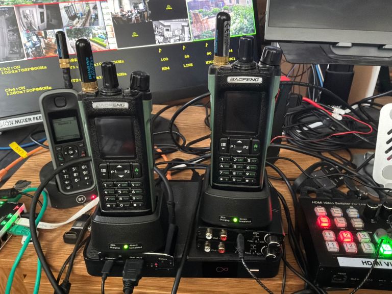 TWO WAY BACK TO BACK WALKIE TALKIES RADIOES
