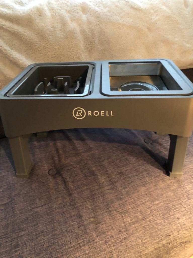 R ROELL Raised Dog Bowls: Reduces Stress in Spine