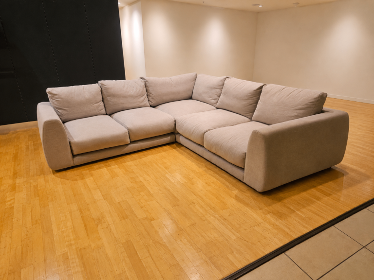 Sofa dot com Carmel Medium Corner Sofa in Stone Brushed Linen Cotton £4410