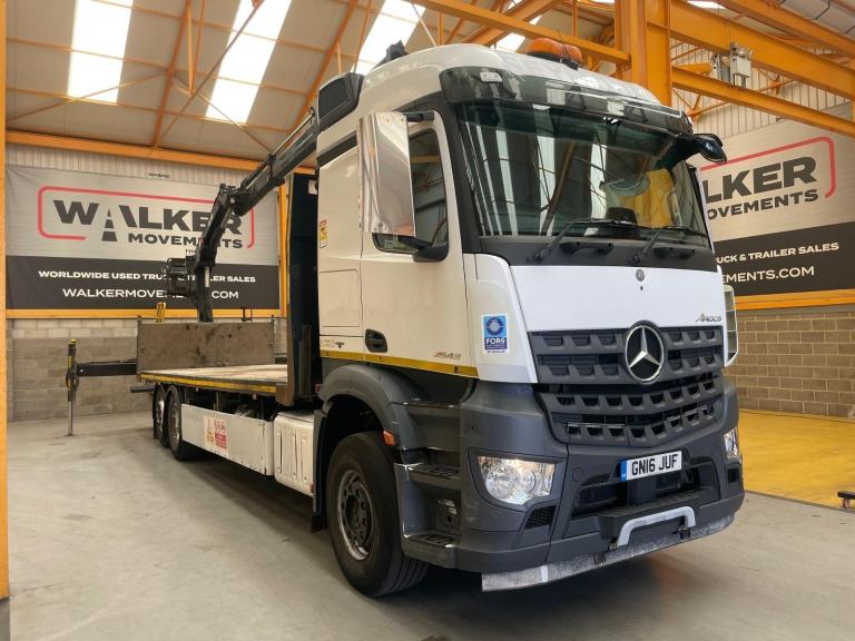 MERCEDES BENZ AROCS 2543 6X2 DRAWBAR SPEC 26 TONNE FLATBED/CRANE - GN16 JUF