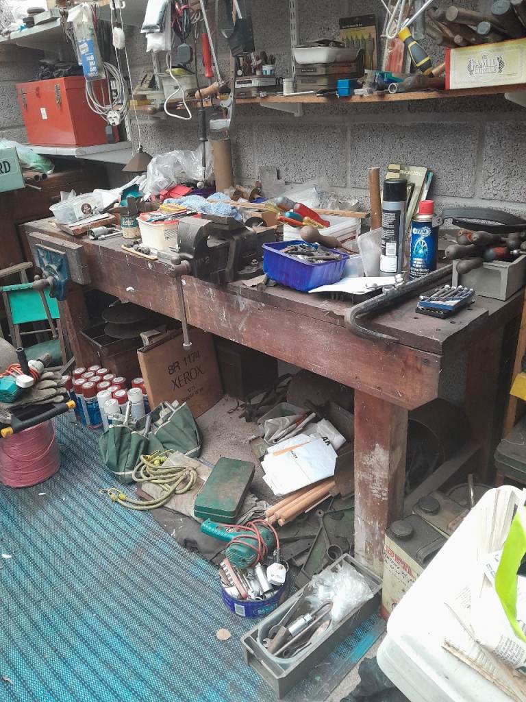 WORKBENCH with vices fitted