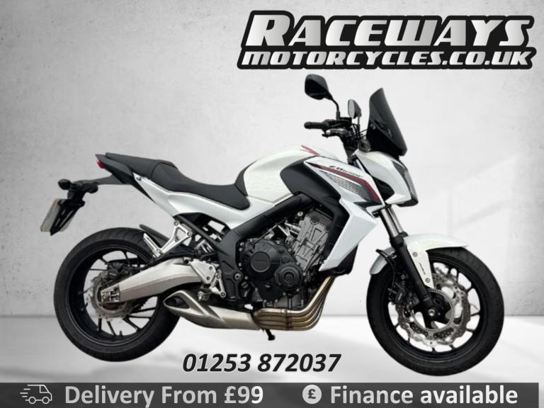HONDA CB650F WHITE 2017 17 PLATE 649cc 10,072 MILES  USED MOTORCYCLE