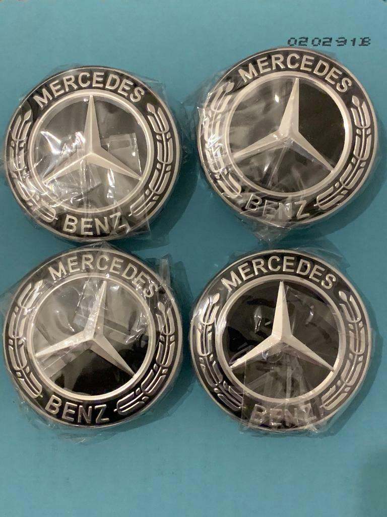 Mercedes benz  Alloy Wheel Hub Center Caps 56mm 60mm 75mm BLACK