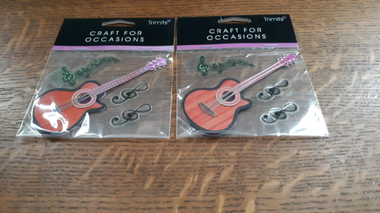 Crafting Guitar Stickers x 2 - NEW 