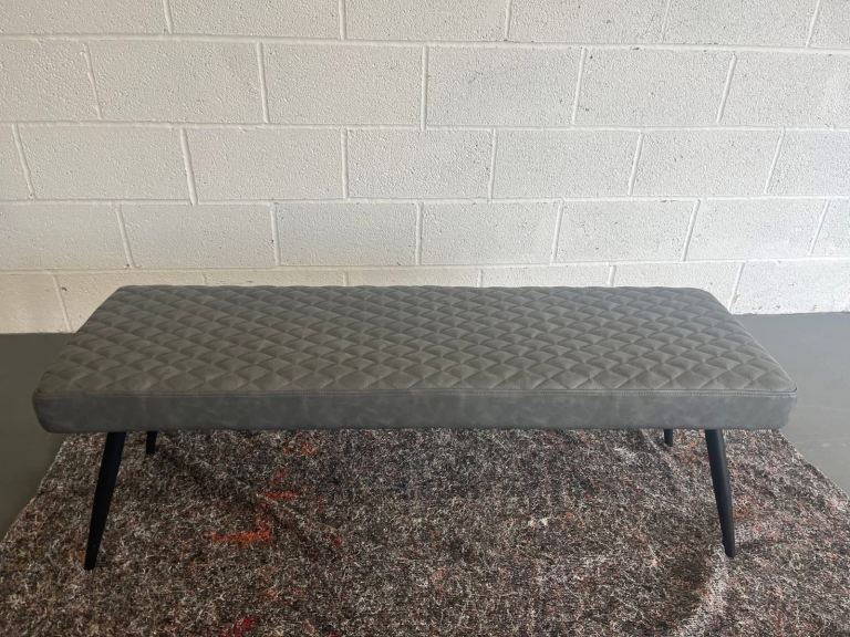 Montreal 2 Seater Dining Bench, Faux Leather,  Dunelm