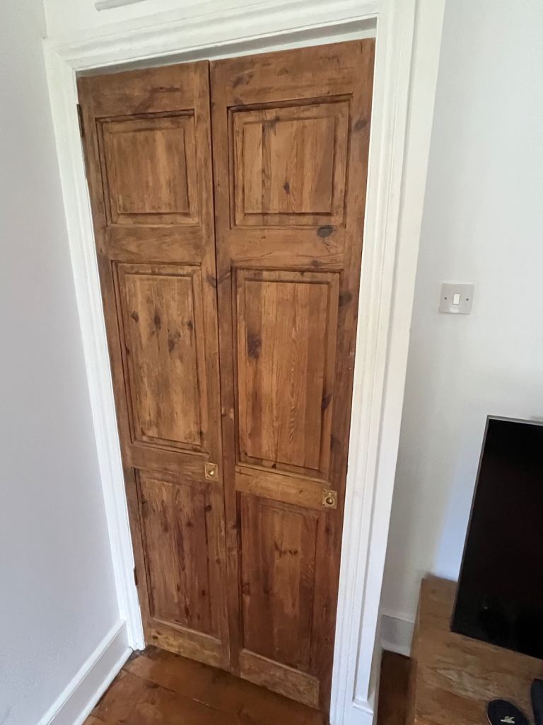 Vintage Wooden Internal Folding Door 