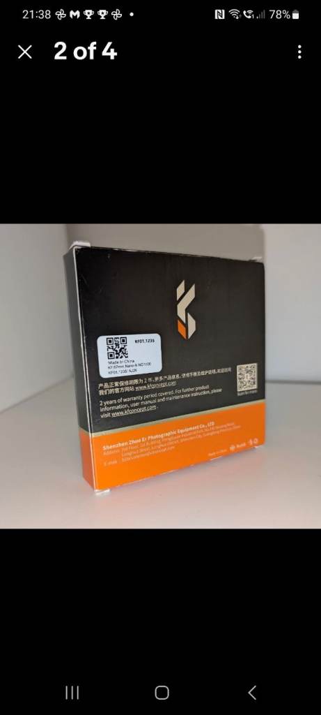 K&F CONCEPT Nano Series 67mm ND1000 Fixed Neutral Density Filter