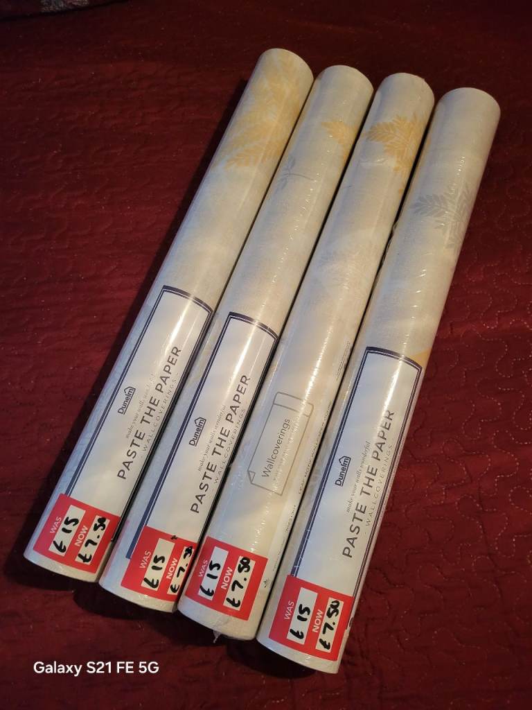 4 Rolls Graham & Brown 'Paste the Paper' Wallpaper – Brand New