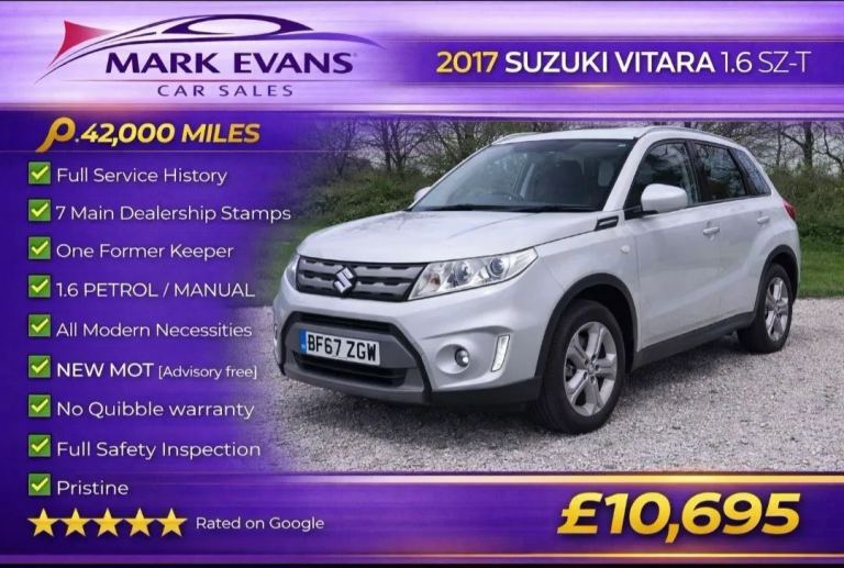 2017 Suzuki Vitara 1.6 SZ-T 5dr HATCHBACK Petrol Manual