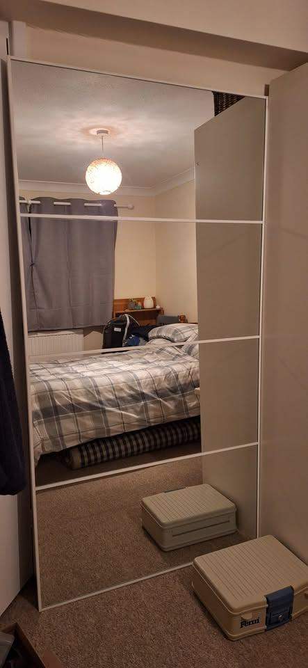 IKEA AULI Sliding Mirror Wardrobe Doors