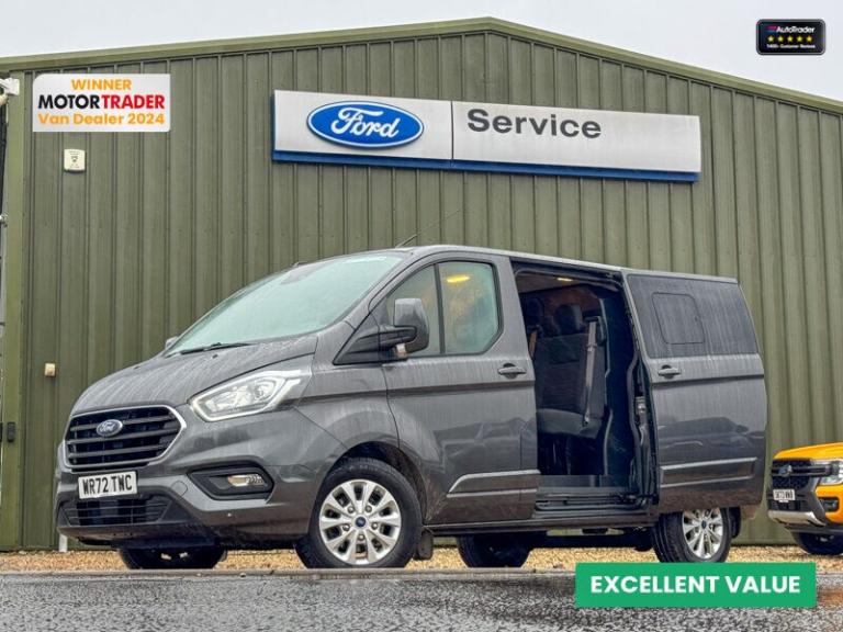 2022 Ford Transit Custom Crew Cab AUTO SWB L1H1 Limited 320 Air Con Alloys Sensors EURO 6 NO VAT ...