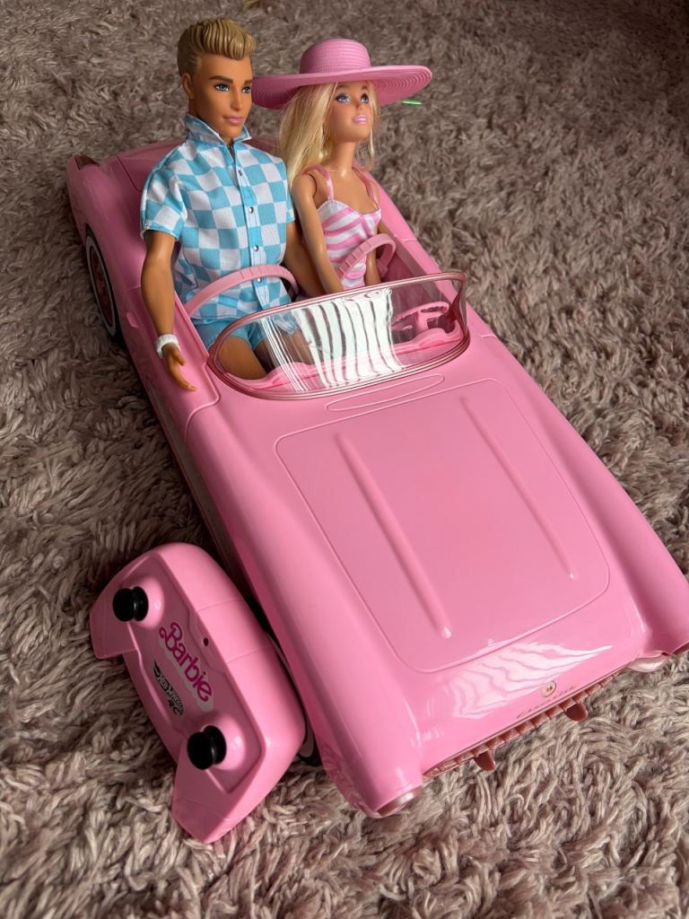 Barbie Hot Wheels Corvette Remote Control Car LIKE NEW