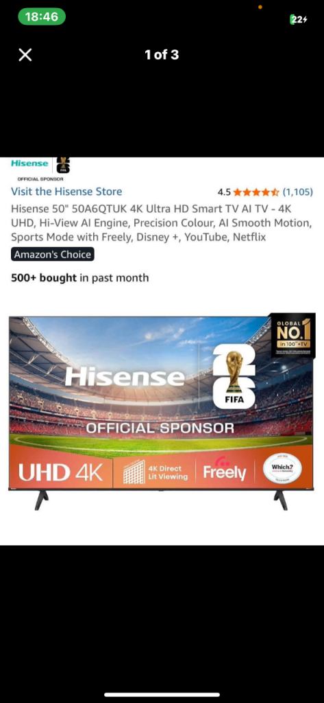 Hisense 50" 4K Ultra HD Smart TV 