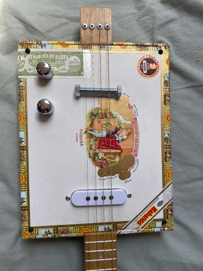 4 String Romeo & Juliet’s Cigar Box Guitar 