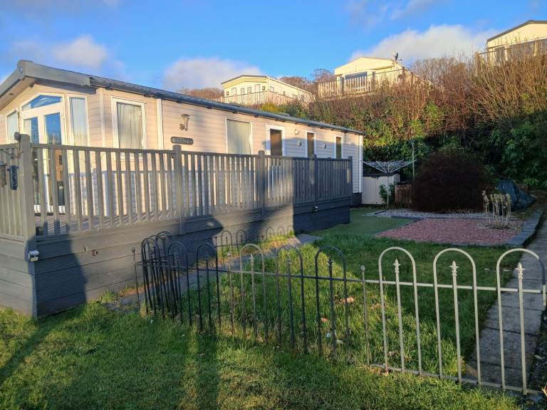 Sited caravan in Crosbie towers park west kilbride