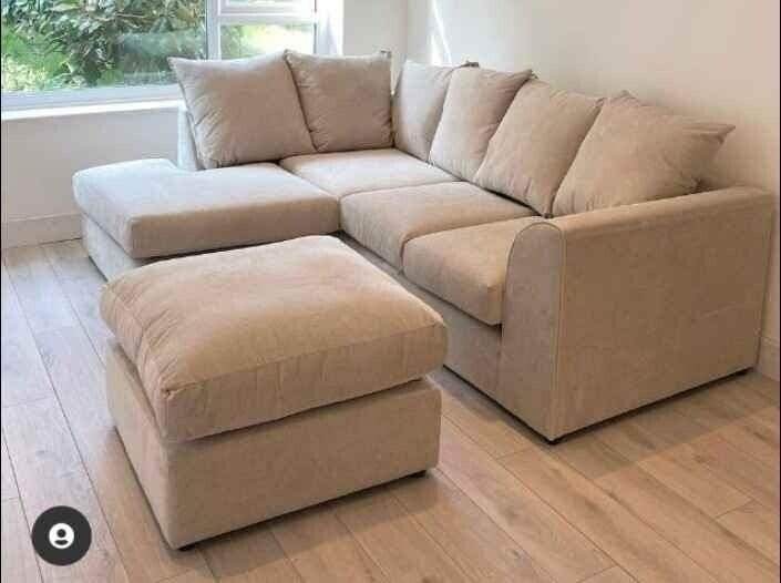 Brand New Dylan L Shape Corner And 3+2 Seater Sofa Set - Plush Velvet Fabric Available