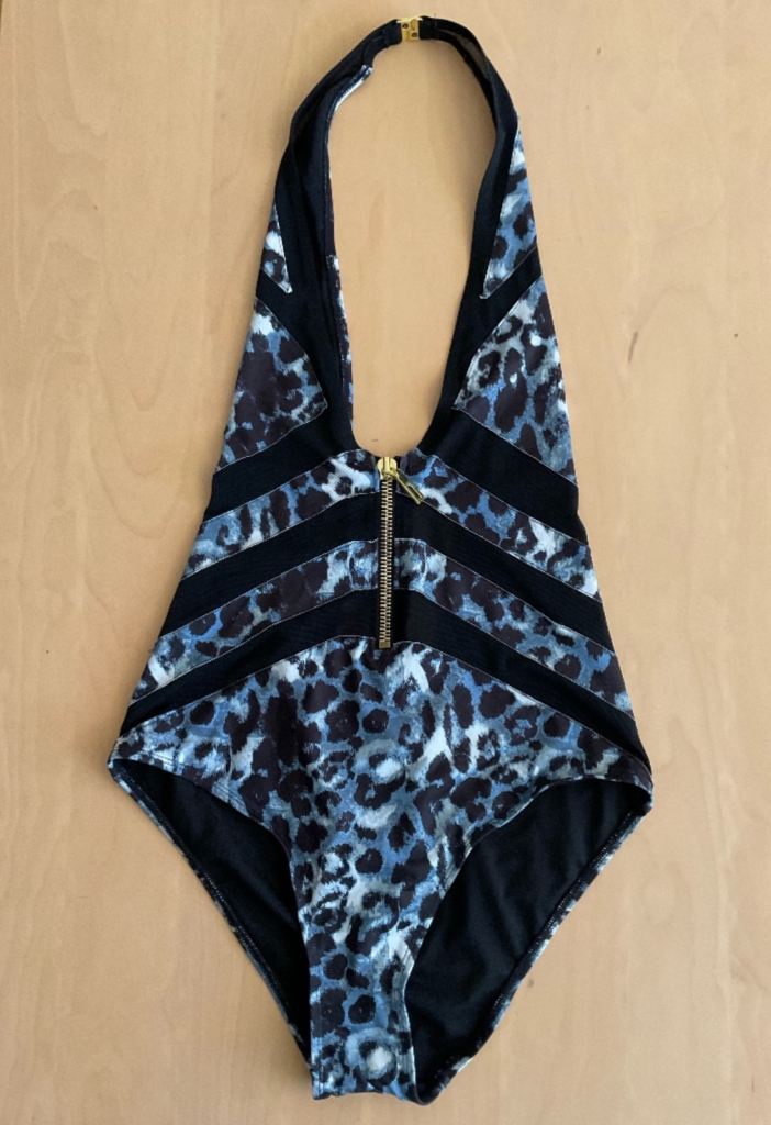 BNWT LADIES PACHA IBiZA ANIMAL PRINT ZIPPED SWIMSUIT (RRP £40)