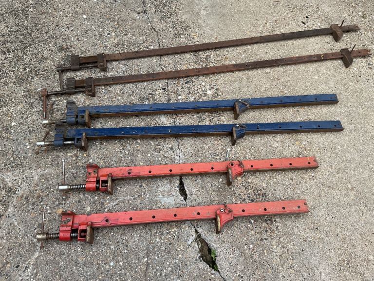 Set of 6 sash Clamps / Bar Clamps – Fair Condition