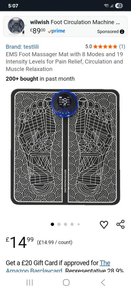 FOOT MASSAGER EMS NEW FREE LOCAL DELIVERY ALSO ON VINTED CHEAP POSTAGE 