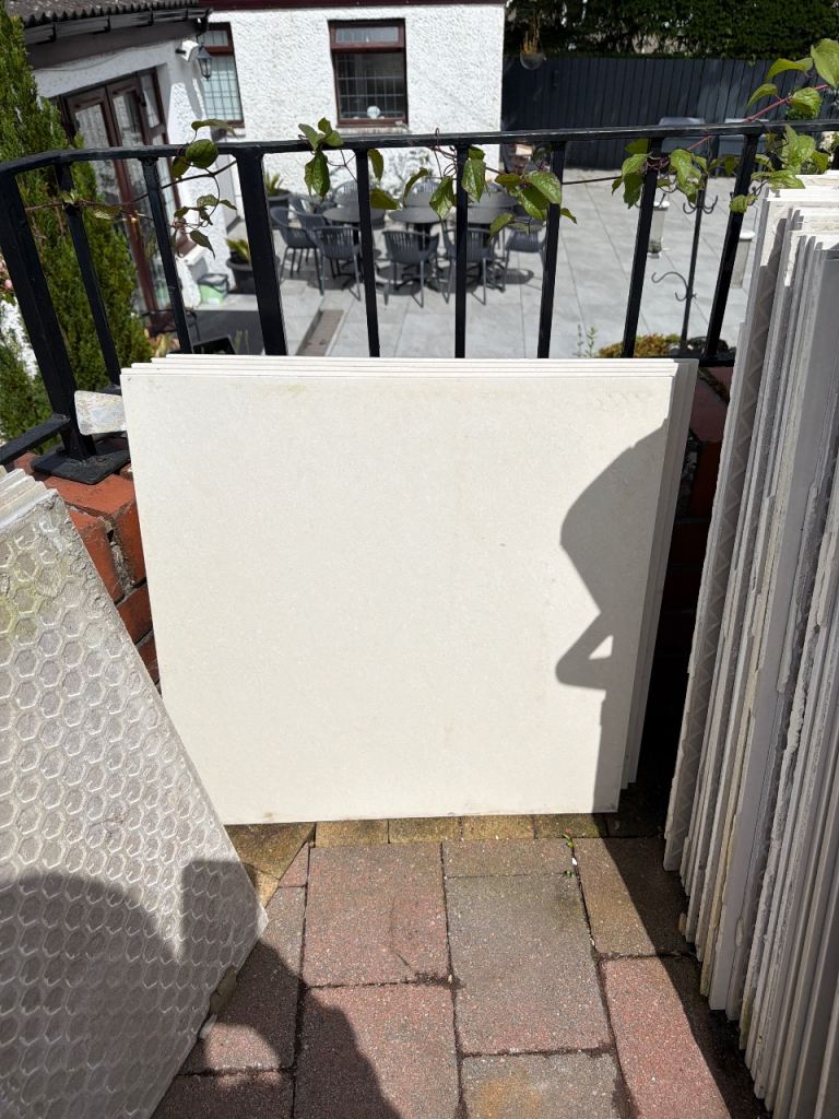 600mm x 600mm porcelain tiles ivory