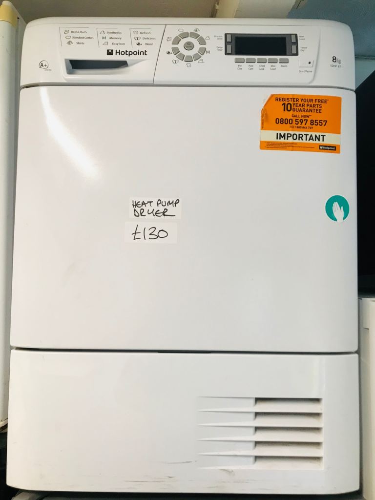 🚚hotpoint heat pump dryer 8KG load can deliver £130