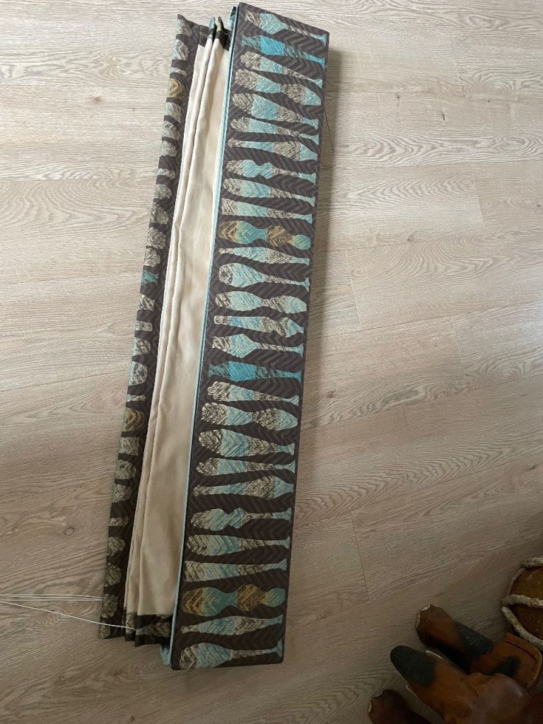 Roman blind with box pelmet