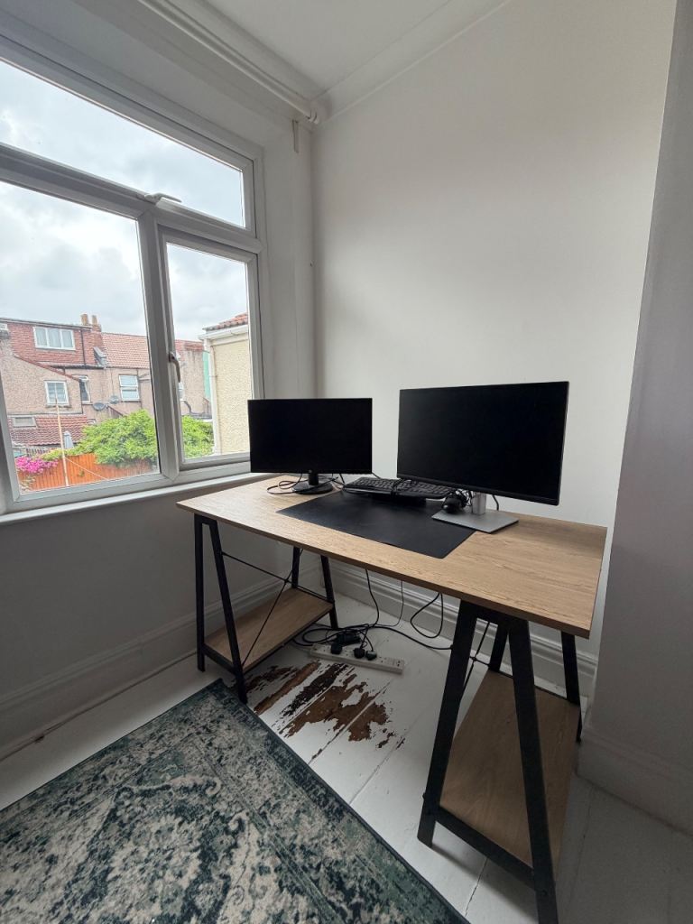 Trestle Oak Effect Desk