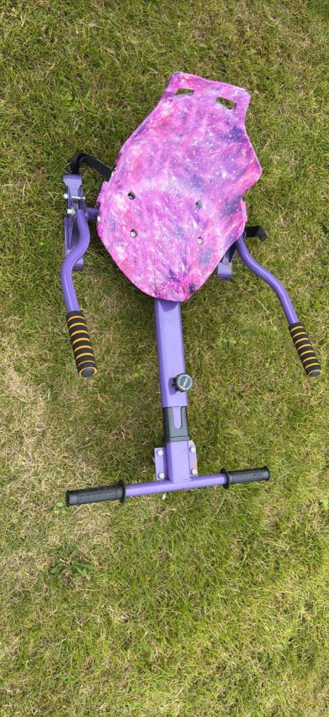 Purple and pink hoverboard seat 