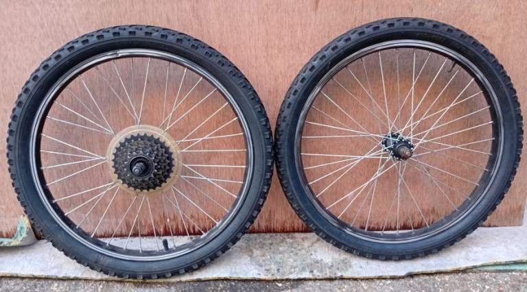 Bike Wheels Set (Front + Rear) size 20inch– With Tyres & Tubes and cassette 6speed | Ready to Fit |