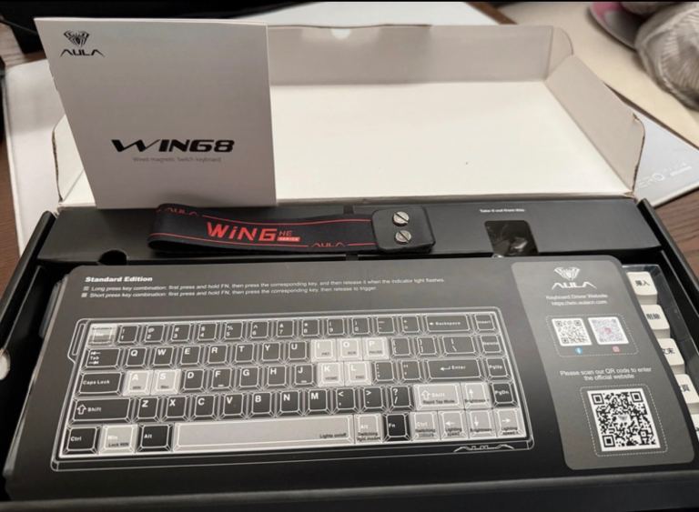 (Modified) AULA WING68 Mechanical Keyboard – Black, As Good As New