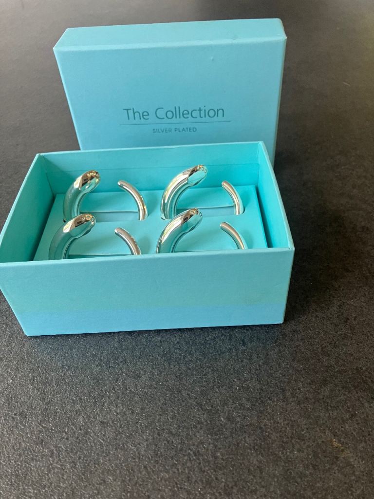Silver plated napkin rings