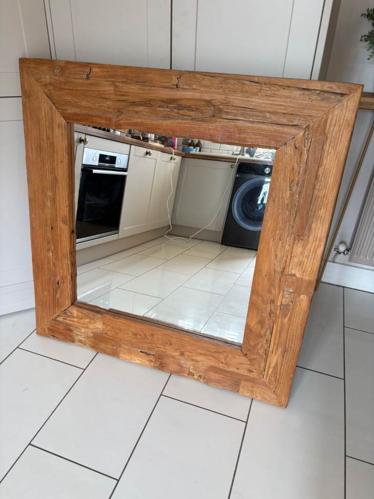 Solid Wood Rustic Mirror