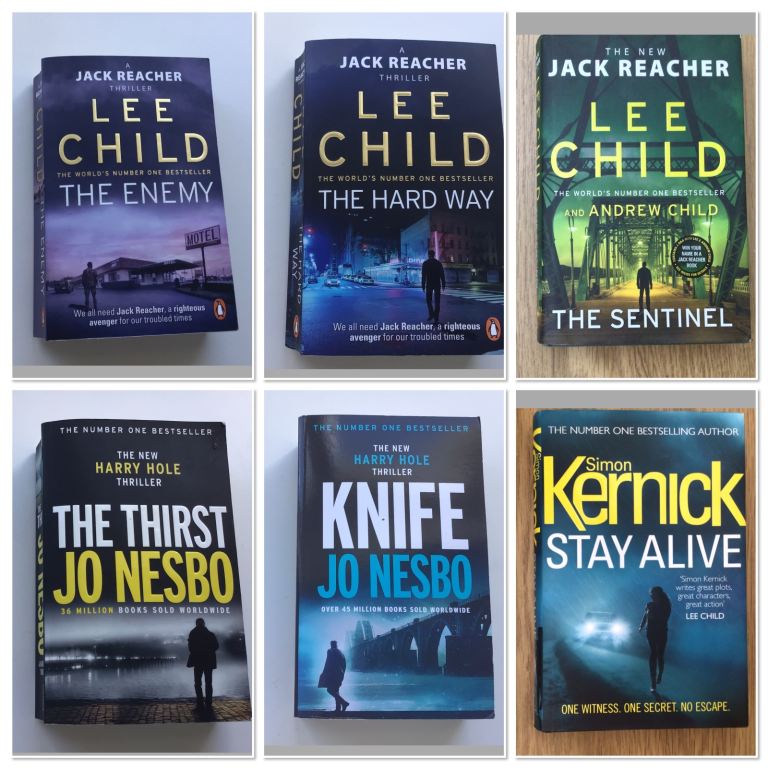 6 Books  📕 3 Lee Child Books   📕 2 Jo Nesbo Books  📕1 Simon Kernick Book  