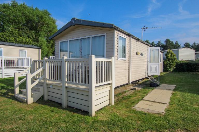 Swift Soleil 2014 static caravan sited at Haven Kent Coast, Allhallows