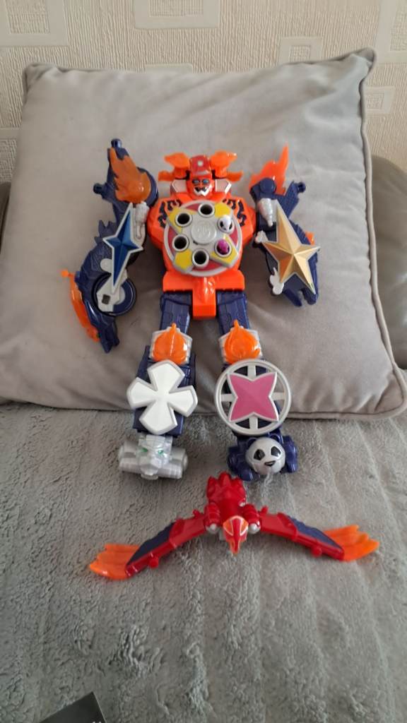 Power Rangers Ninja Steel Megazord With Bird (missing some missiles)