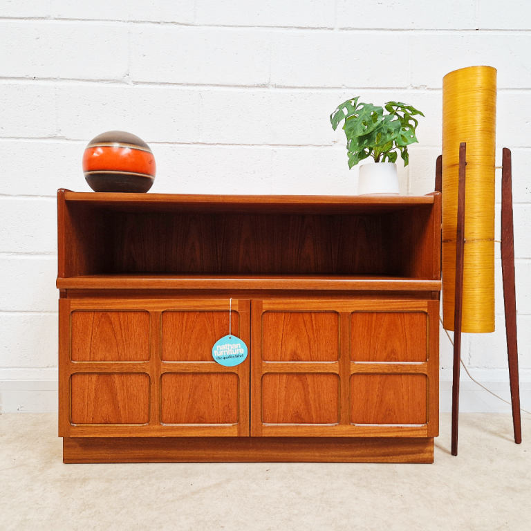 Nathan Vintage Mid Century Medium Teak Compact Sideboard Entertainment Unit PG361