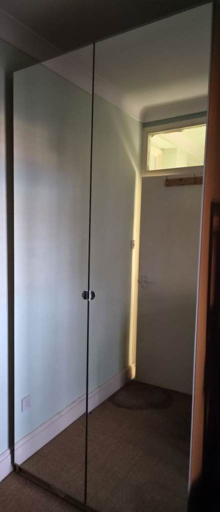 IKEA Pax Wardrobe With Mirror Doors - Width 100cm x Height 236cm x Depth 57cm
