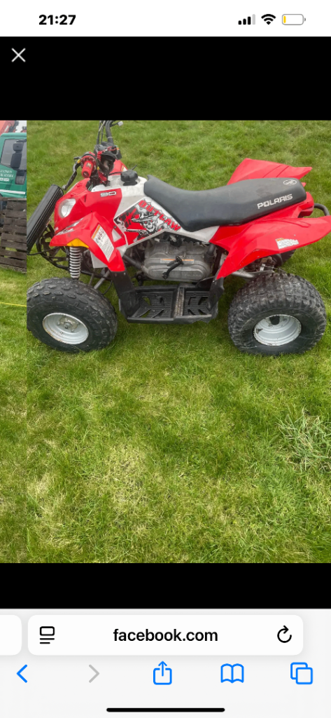 2010 polaris outlaw 90 quad spares or repair not lta lt80 yfm90