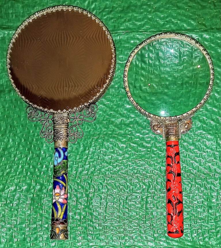 Vintage Magnifying Glass & Cloisone Hand Mirror £3.50 Each