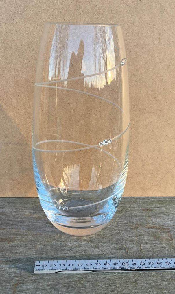 image for Sparkly Gem Tall Glass Vase - heavy bottom 