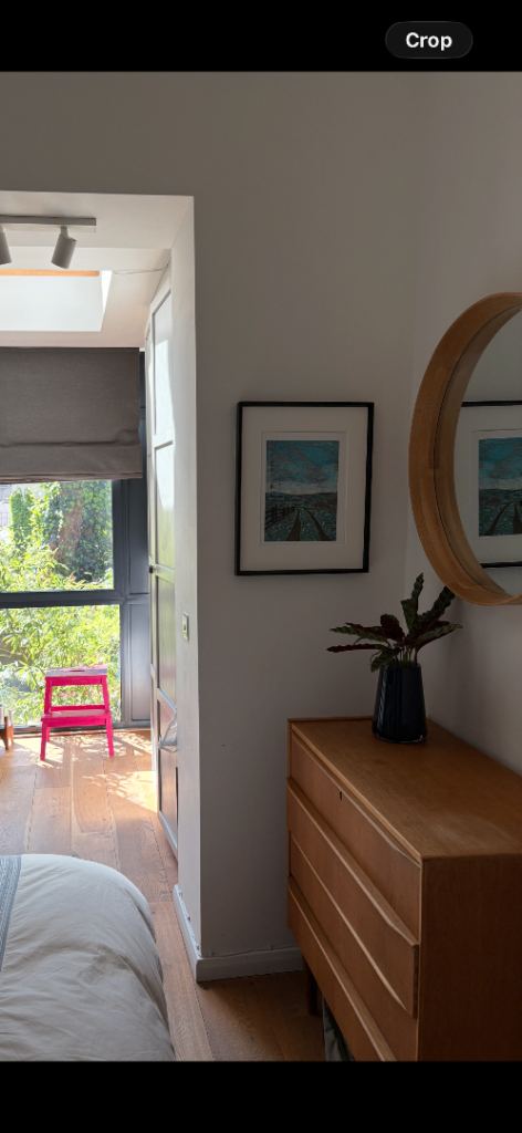 Oak wood mirror