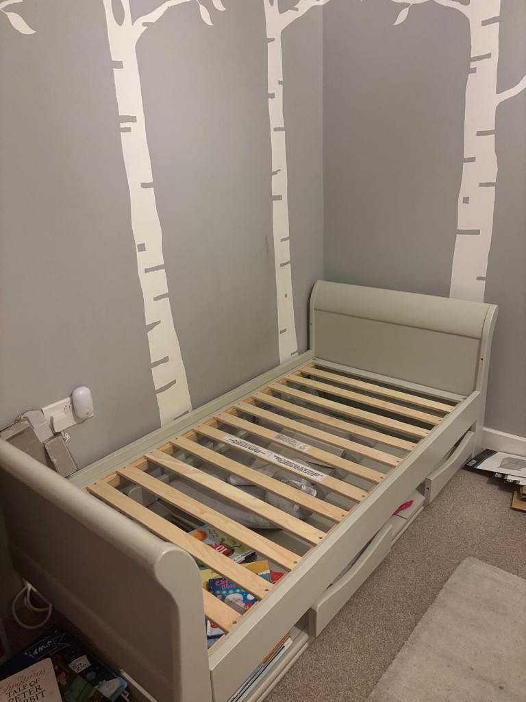 Mamas & Papas Mia Cot Bed and Wardrobe Set - Grey, Good Condition