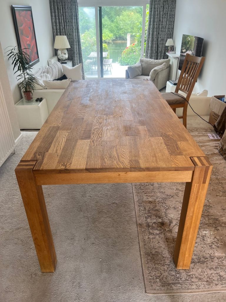 Premium Solid Oak Dining Table 180cm – excellent quality Designed 6–8 Seater – 