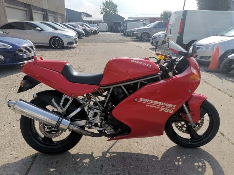 1993 L DUCATI SUPERSPORT 750 DESMODUE CLASSIC SPORTS 750SS, NEW MOT, RED, CLEAN